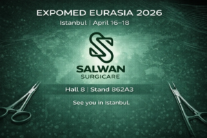 Expomed Eurasia 2026 Istanbul banner featuring Salwan Surgicare Hall 8 Stand 862A3
