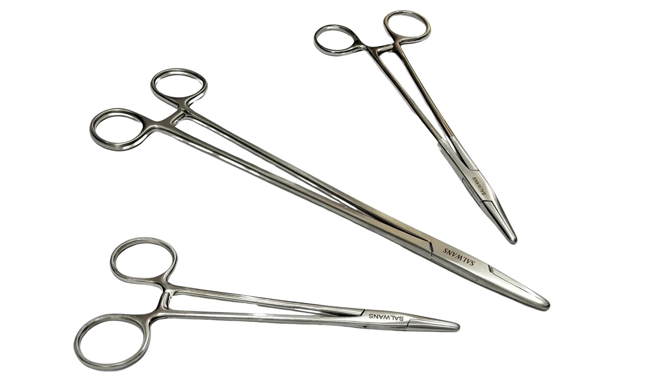 Mayo Hegar needle holders in different sizes for surgical suturing