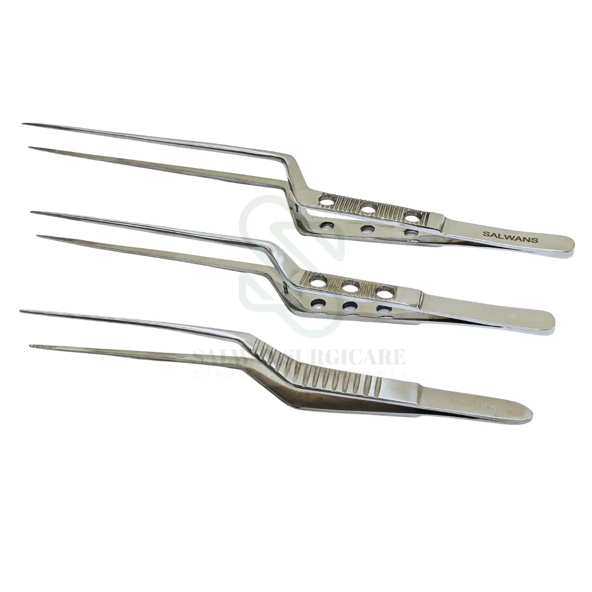 bayonet forceps used in microsurgical procedures