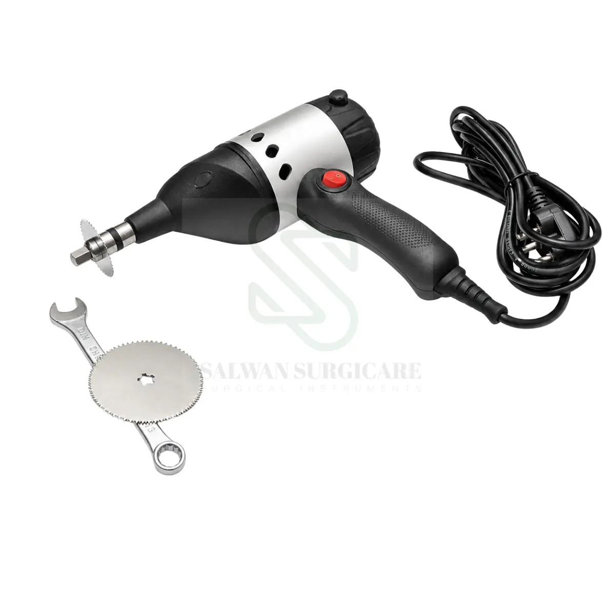 Orthopedic electric plaster cutter with oscillating cast saw blade