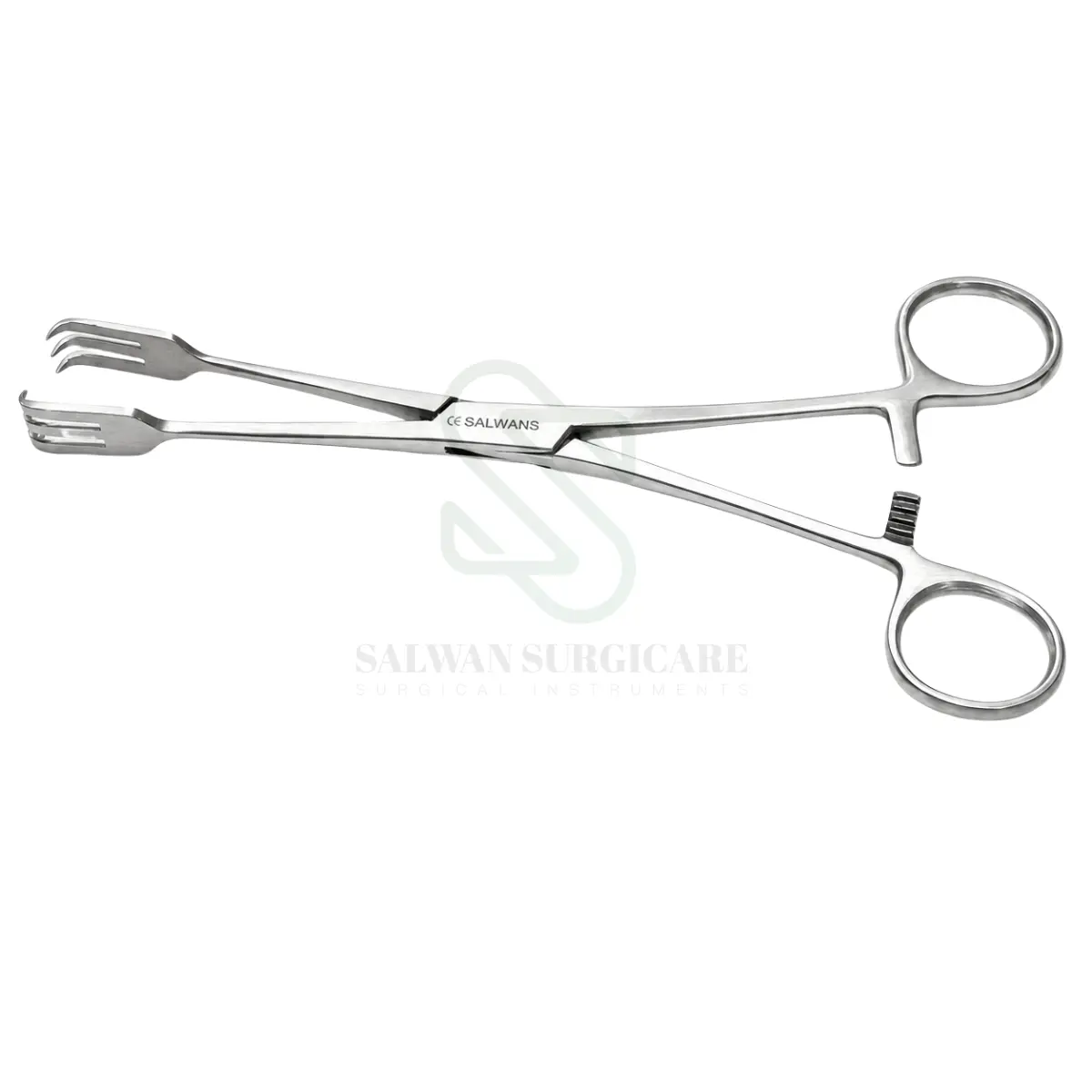 Lahey Tenaculum Forceps with 3 × 3 sharp prongs