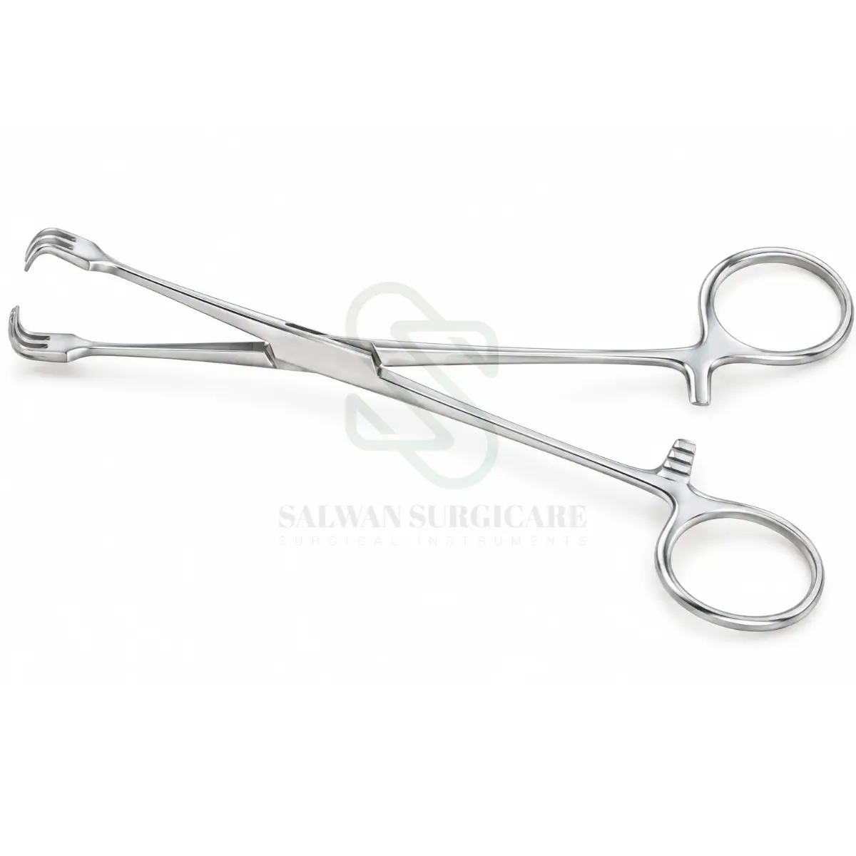 Lahey Traction Forceps with pointed grasping jaws for thyroid surgery and controlled tissue traction