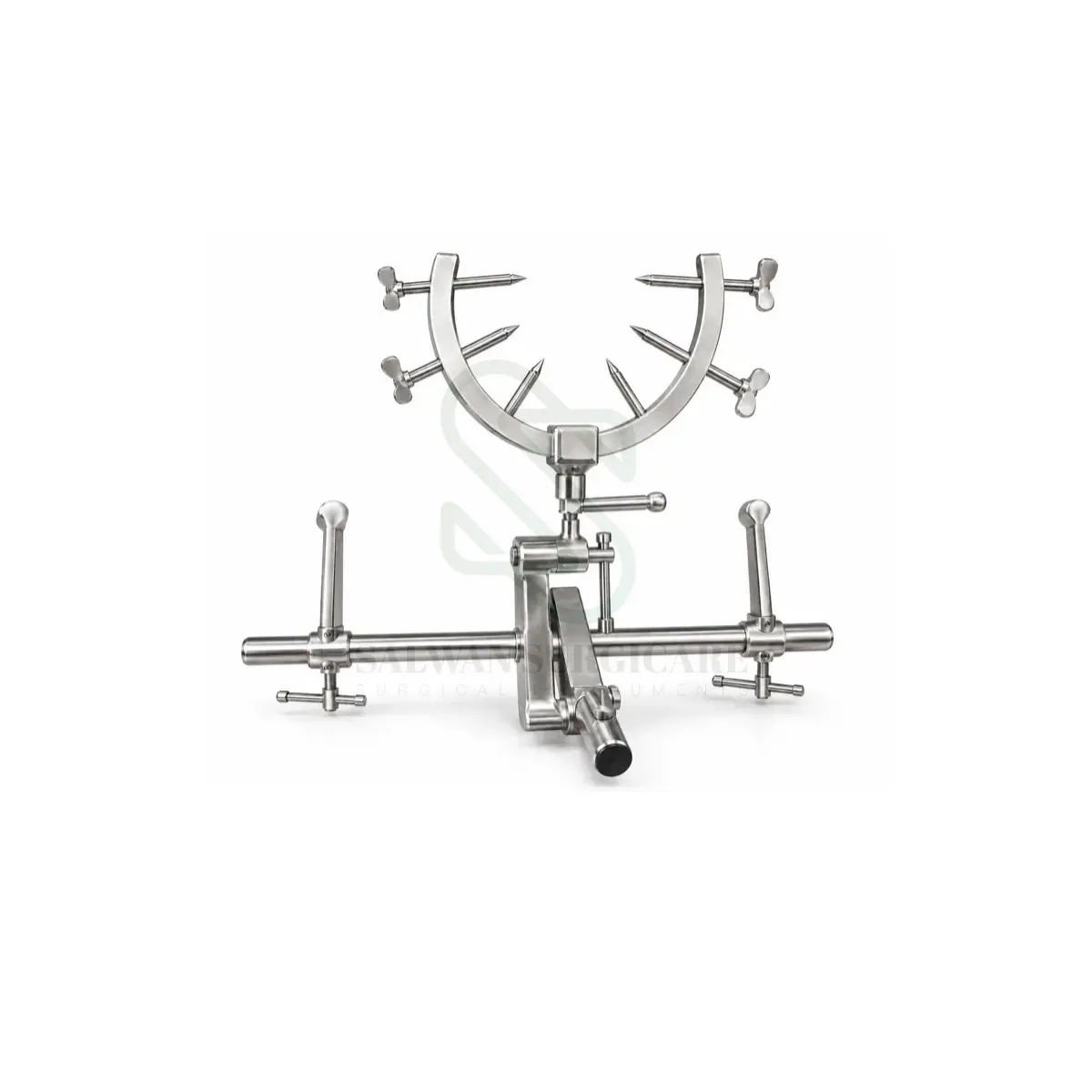 Sugita Head Frame neurosurgical head fixation system with adjustable frame components for cranial surgery